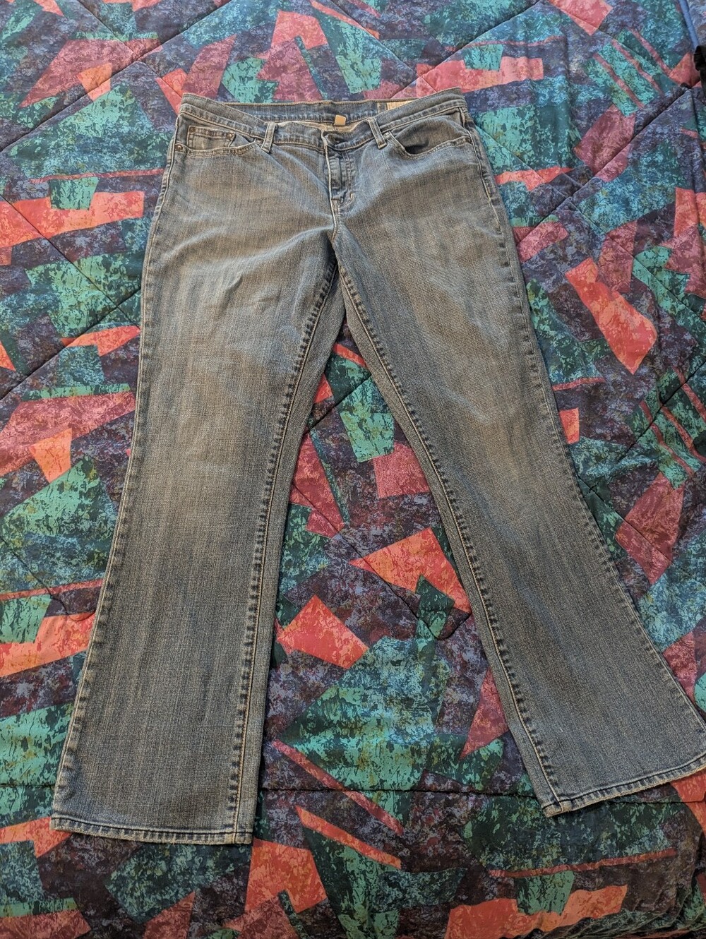 Gap Jeans Women Size 12 Light Blue Regular Bootcut Stretch Distressed 90's